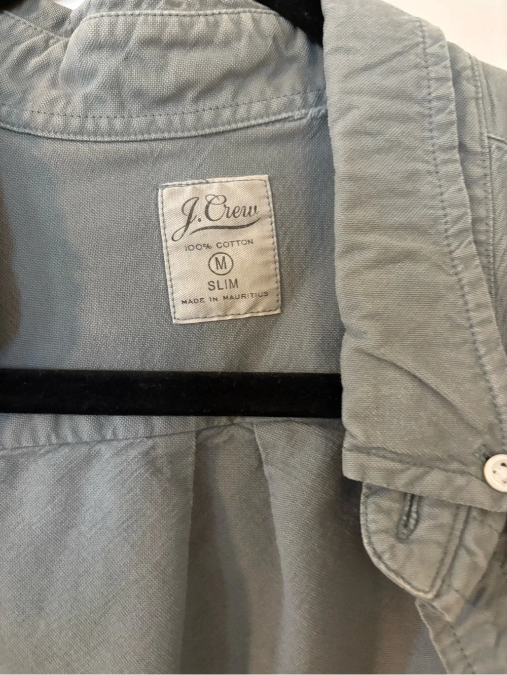 J. Crew Button-Down Shirt Jacket in Light Blue Green